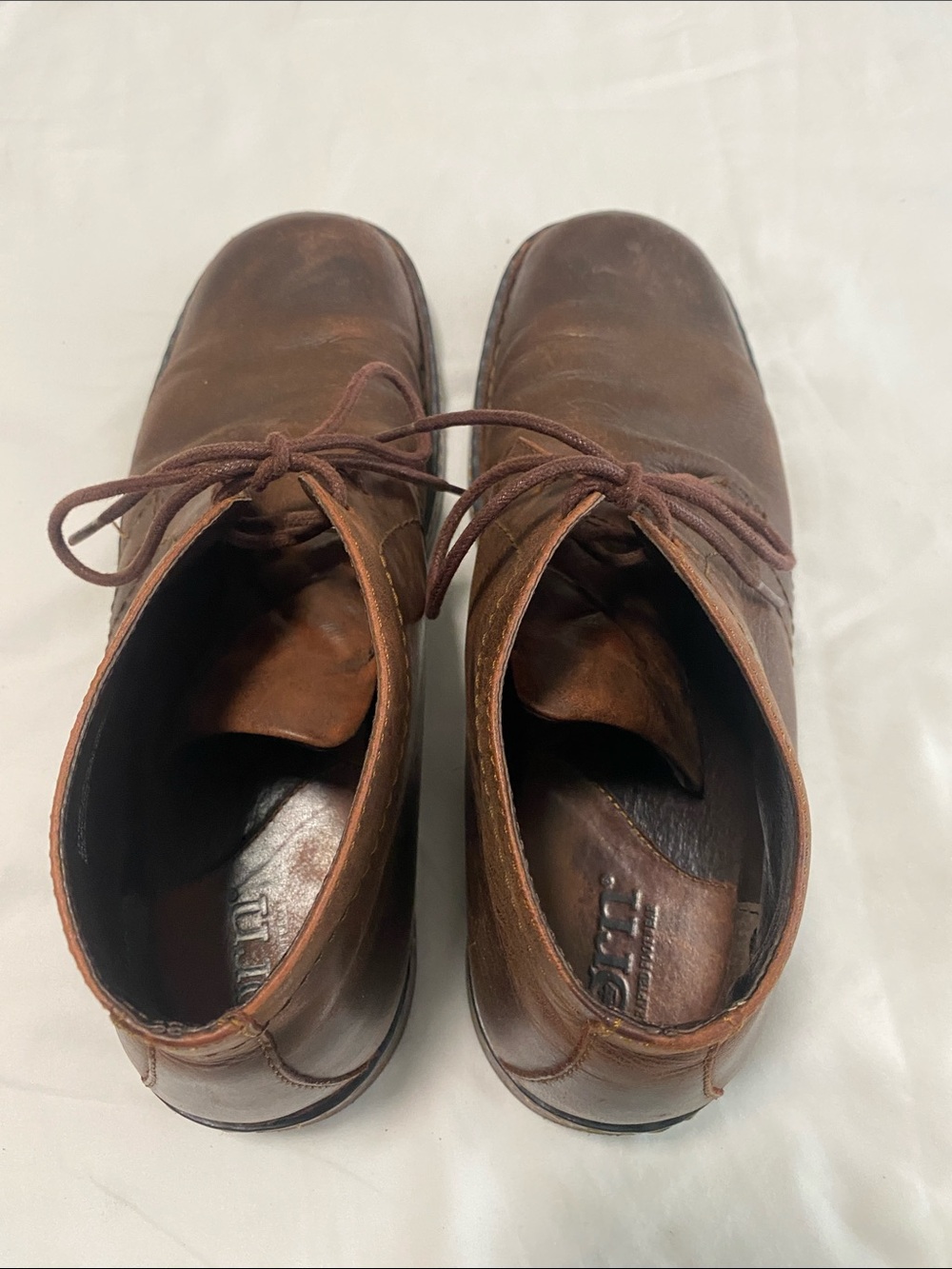 Born Brown Leather Chukka Boots Size 11US 45EU - Picture 14 of 15